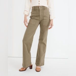 Madewell / 11" High-Rise Flare Jeans: Garment-Dyed Workwear Edition
